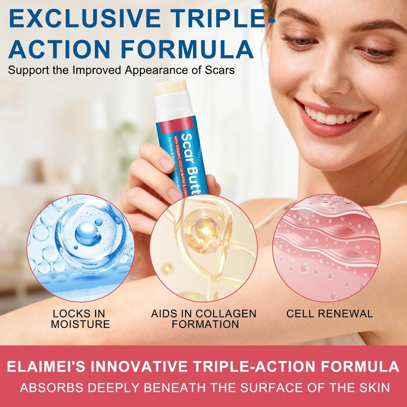 Scar Butter Stick with Vitamin E, Cocoa Butter & Coconut