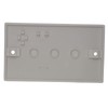 kenable 2 Gang Blanking Plate Cover Curved Edge Rounded Faceplate