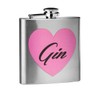 Premier Housewares Gin Design Hip Flask, Stainless Steel - 6