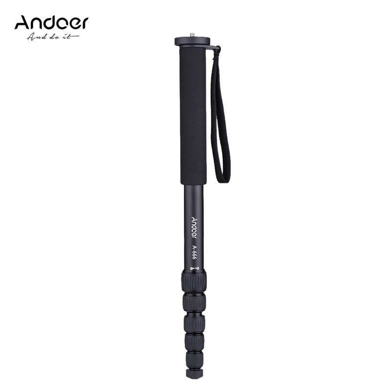 Andoer A-666 181cm/5.9ft Telescoping Aluminum Camera Monopod Unipod Stick 6-Section