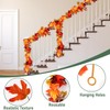 2 Pack Artificial Autumn Maple Leaf Garlands, Fake Fall Leaves