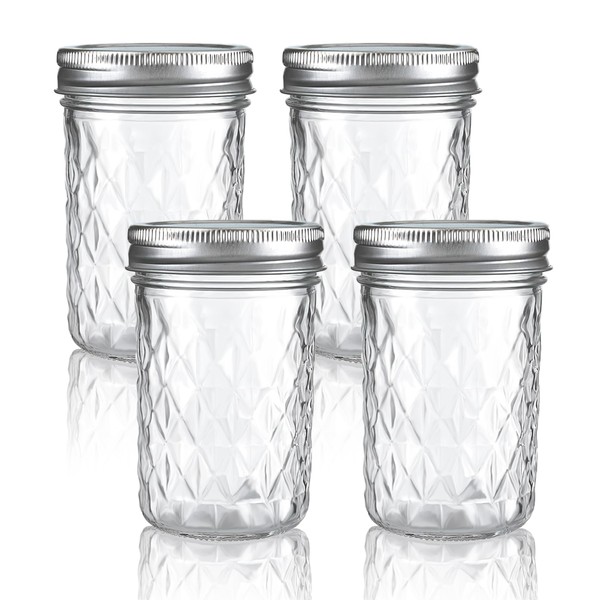 MOLADRI 12 oz/350 ml Clear Glass Storage Canister with Airtight