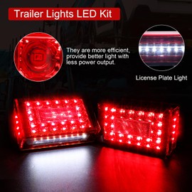 LIMICAR Trailer Lights LED Kit, 6" LED Trailer Lights, Boat Trailer Lights LED Submersible Kit, LED Trailer Lights Kit for Utility Trailer, Trailer Light Kit w/25ft Trailer Wiring