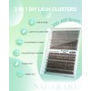 NAGARAKU Brown Lash Clusters, D Curl 280pcs 30D&40D DIY Cluster