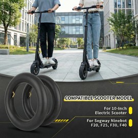 10-2.5 inch 90° curved mouth inner tube, suitable for various 10-inch scooters and balance bikes, for36v, 48v, 400w, 500w, and 800w hub motors Mobility Electric Scooters,50% thicker butyl inner tube