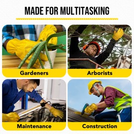 Bladez Bladez Thorn Proof Gardening Gloves for Men and Women, Large Thick Heavy Duty Cowhide Leather Palm and Top Sides, Warm Soft Inner Liner, Bramble-Proof Strong Double-Stitched (Medium Pair of 1)