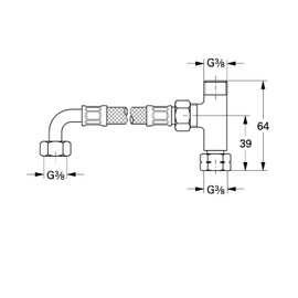 GROHE 47533000 | Grohtherm Micro Connection Set, Silver