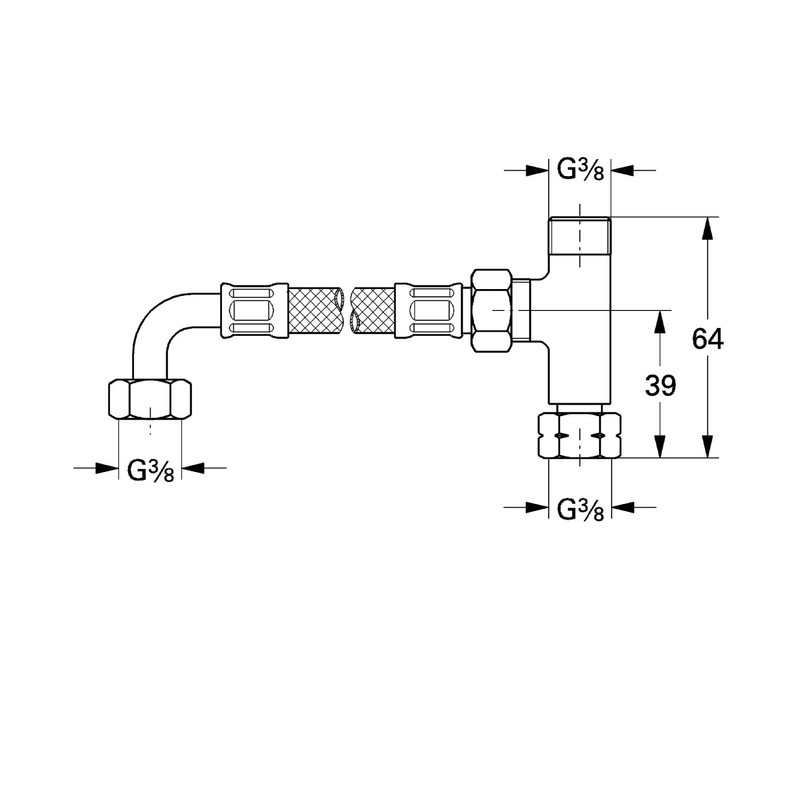 GROHE 47533000 | Grohtherm Micro Connection Set, Silver