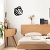 Abstract Black Metal Wall Art, Modern Line Sculpture for Living