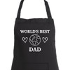 Second Ave Men's World's Best Dad Black Apron BBQ Grill