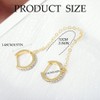 Bemous Gold Chain Earrings Crystal Hoop Earrings Dainty Huggie Earrings