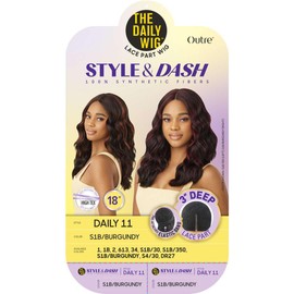 Outre The Daily Wig - Style & Dash - Daily 11 (S1B/BURGUNDY)