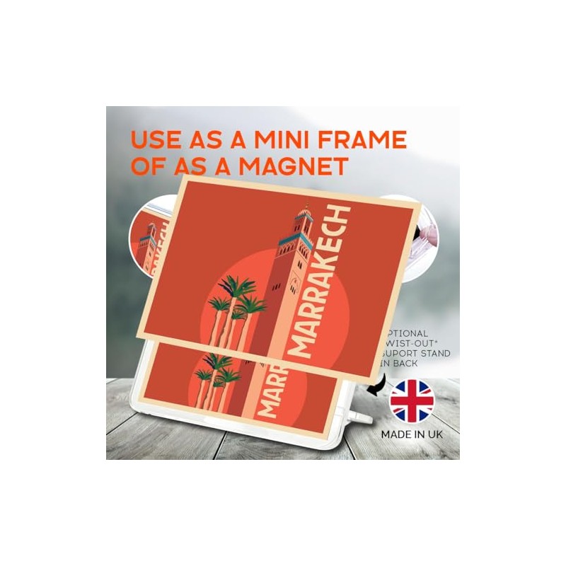 Classic Rectangle Magnet with Stand - Marrakech Old Tower Palm