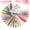 Baluue 50pcs Double Sided Printed Nail Files Eva Nail Grinding