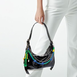 HeriNova 3-Piece Rope Bag Charm Set,Woven Rope Keychain for Handbags, Detachable Robot Keychain, Cool Y2K Knot Rope Designer Purse Charms Chains