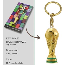 Premium 3D Rotating Trophy Metal Keychain 1.7 Inch Zinc Alloy Acrylic Spinning Sports Sculpture Commemorative Football Key Ring Bag Lanyard Car Key Accessory
