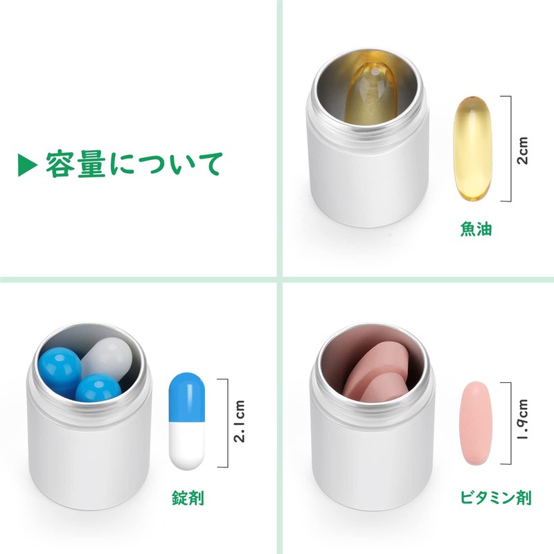 Opret Portable Waterproof Nitro Pill Case, 3 Times a Day,