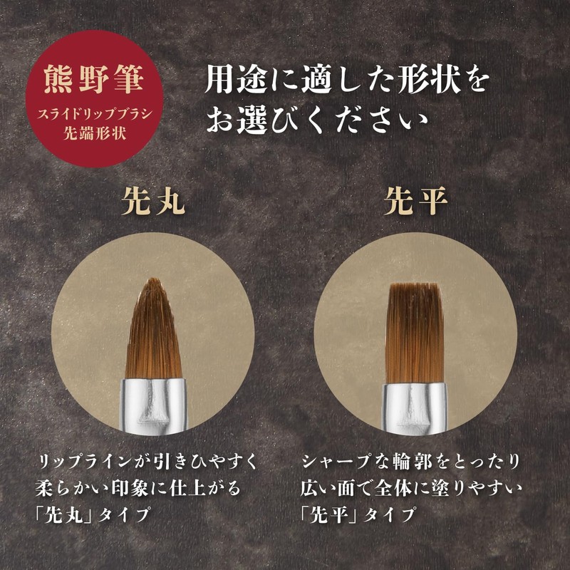 Kai KAI Cosmeup Cosmetic Makeup Brush, Slide Lip Brush, Flat