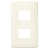 Panasonic, Power Outlet Cover Plate for 2 Switches, W/P WN6002WP