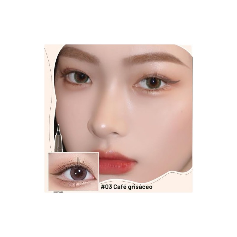 Erinde Delineadores Líquidos Para Cejas, Pincel Ultra Fino Preciso, #E03