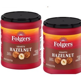 Folgers Toasty Hazelnut Artificially Flavored Ground Coffee, 9.6 oz. (Pack of 2)