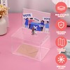 Acrylic Donation Box with Lock and Sign Holder,16x11.5x10cm Portable Clear