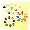TEHAUX 900pcs Mixed Acrylic Flatback Gems Five-Pointed Star Round Rhinestones