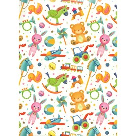 ARKRAFT Gift Wrapping Paper 3 Sheets Size 90 x 65 cm FSC Plastic Free Packaging Bear Design (18-9230)