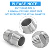 ERGAOBOY Pack of 2 Stainless Steel 316L Hexagonal Fittings with