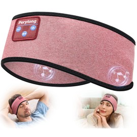 Perytong Sleep Headphones Bluetooth Headband, No Pressure for Ear, Headband Headphones Wireless Earphones Music Sleep Headband Earbuds, Sleep Mask Gifts for Men Women Teens