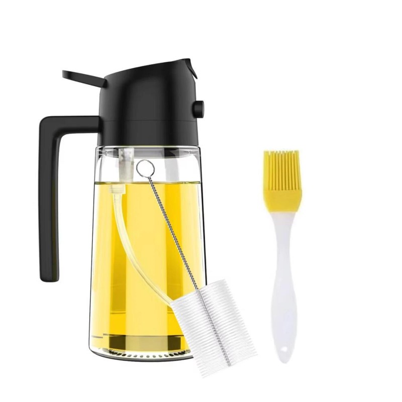 Javelox 16oz Oil Dispenser Bottle and Sprayer For Cooking 2-in-1