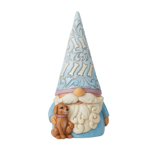 Enesco Jim Shore Heartwood Creek Gnome with Dog Figurine, 5.71 Inch, Multicolor