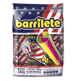 La masa De la alegria Barrilete Candy, Super Chewy Fruit Flavored Candy, 50 Bars, 14.10 oz (400g) Bag