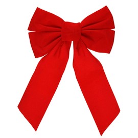 Celebrate A Holiday Red Velvet Christmas Wreath Bow, Set of 10 - Dimensions of 9" W X 13" L - Great for Christmas Garland, Large Gifts, and Parties - Indoor or Outdoor Christmas Decorations (1 Pack)