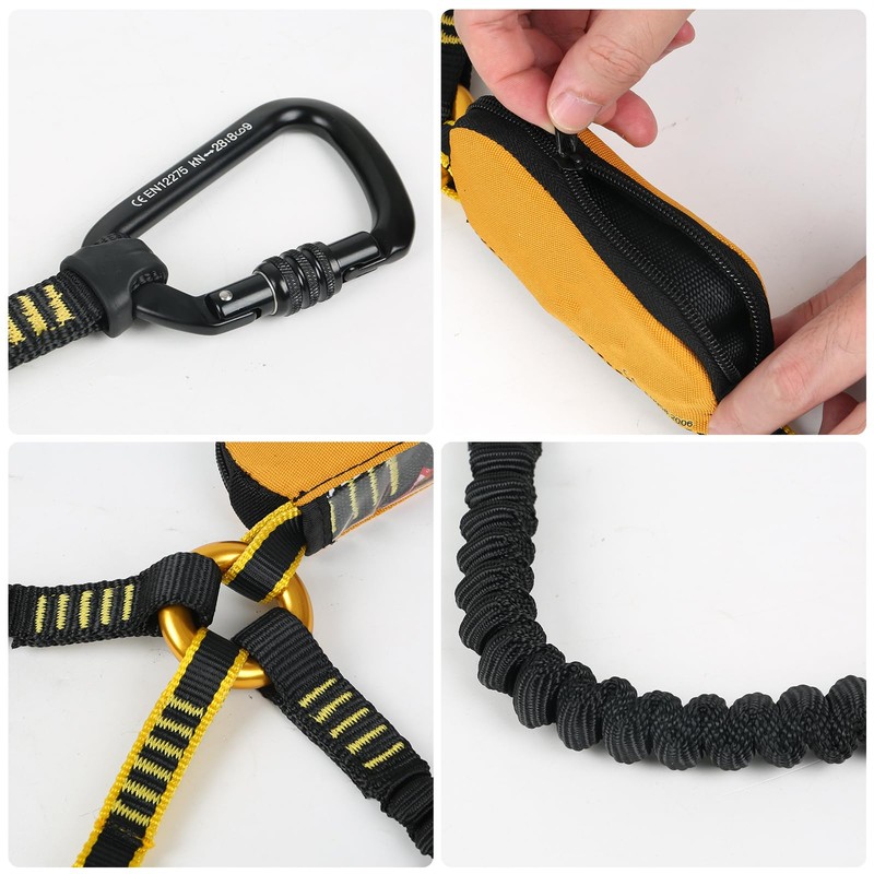 EUNEWR Via Ferrata Set, via Ferrata Set, Men's Climbing Harness,
