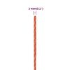 vidaXL Braided Polypropylene Work Rope – 50m Orange Poly Cord