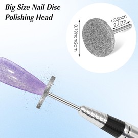 2 Size Sanding Disc Nail Drill Bits Replacement, Electric Nail Drill Foot Files with 2 Sanding Paper for Nails Dead Skin Cuticle Bit Callus Remover Pedicure Supplies Manicure Tools for Home Salon DIY
