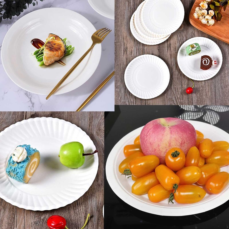 30pcs 9inch & 20pcs 7inch Paper Plates Disposable Dishes Party