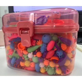 Arthopt Pop Beads, Jewelry Making Kit with 520pcs DIY Beads, Arts and Crafts for Kids 3 Years Old, Snap Beads Bracelets Necklace Ring Toy Set Birthday Gift for Girls