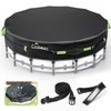 UIRWAY 500D Pool Cover 18FT Round [2025 Upgraded Heavy Duty