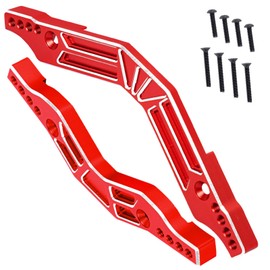 BRCatWPark Aluminum Shock Tower Shock Mounts Upgrades Part for 1/10 Granite Senton 3S BLX Mega550,1/8 Typhon 3S BLX Mega550,RC Alloy Front Rear Shock Tower Hops up,Red