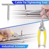 Cable Tie Scissors and T-shaped Wrench, Deecam for Tensioning and