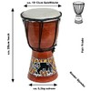 Children's Djembe Drum Bongo Drum 20 Decorative Colourful Elephant