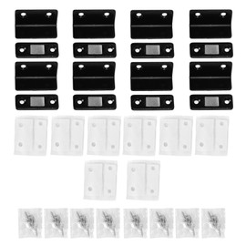 Magnet Catch L Shaped Cold Rolled Steel Hole Free Magnet Stop for Cabinet Doors Drawers Sliding DoorsBlack