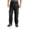 Carhartt Men's Relaxed Fit Midweight Rain Pant, Black, Small