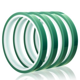 JESIMAIK 4 Rolls 10mm x33m(108ft) Heat Tape for Sublimation, Heat Transfer Tape, Heat Resistant Tape, Adhesive Transfer Tape, Thermal Tape, No Residue