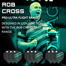 Target Rob Cross No.2 Black Pro Ultra Dart Flights - 3 Set Pack (9 in total)