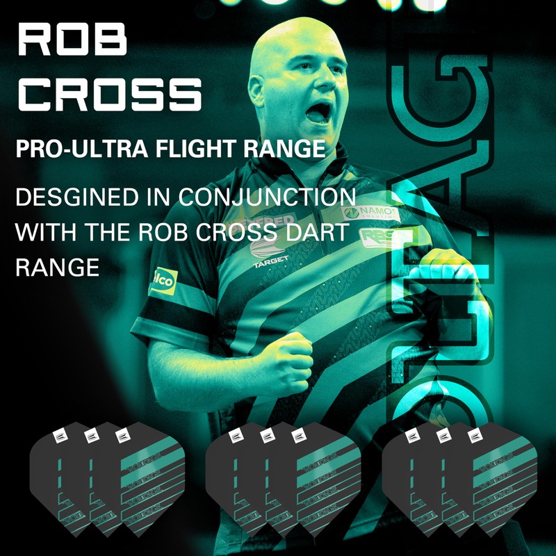 Target Rob Cross No.2 Black Pro Ultra Dart Flights -