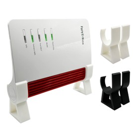 Stand for Fritzbox 7510 and 7530 AX AVM (Set of 2) - Holder Mount Router Modem - Made by R-Satz Shop (White)