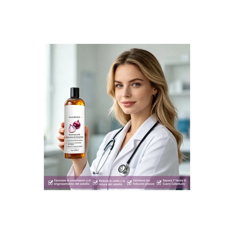 2pzs Shampoo Lexenic Excalvo Con Cebolla Y Aceite De Romer